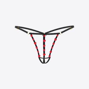 Victoria's Secret Black and Pink Heart Lingerie